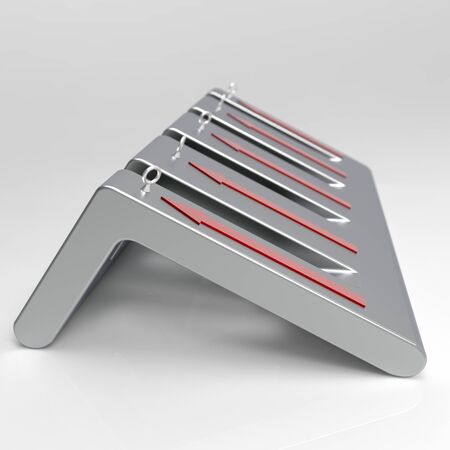 3d image of a Bicycle Parking lotの写真素材