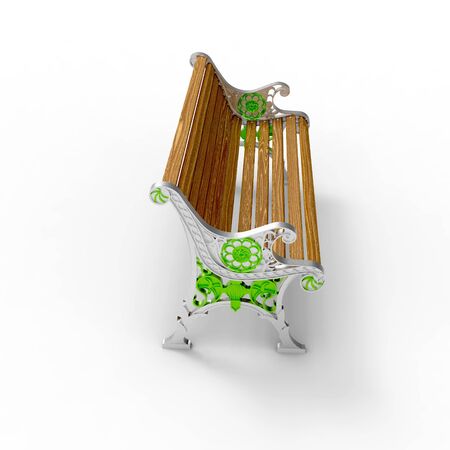 3d image of aluminum benchの写真素材