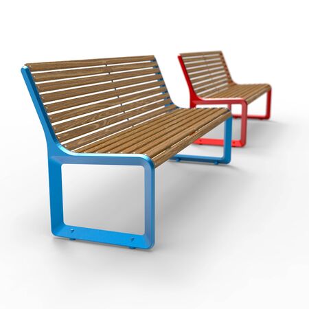 3d image of aluminum benchの写真素材