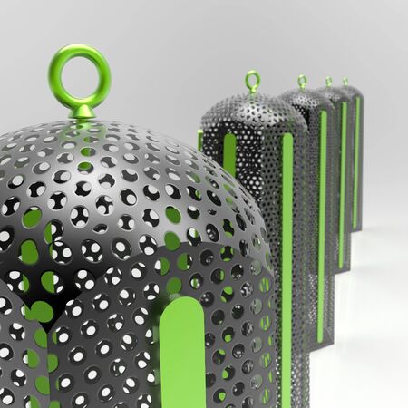 3d image of Parking columnsの写真素材