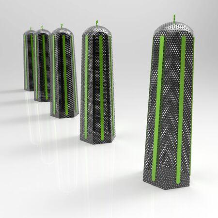 3d image of Parking columnsの写真素材