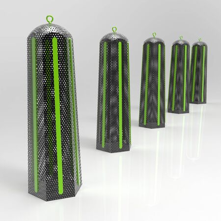 3d image of Parking columnsの写真素材