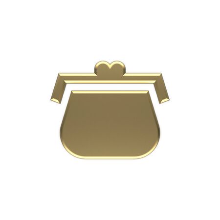 3d image of the money icon gold 04の写真素材