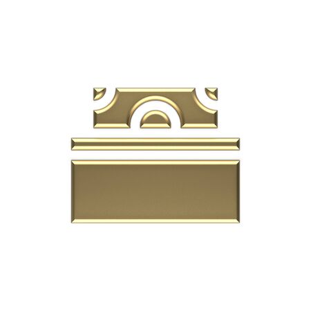 3d image of the money icon gold 11の写真素材