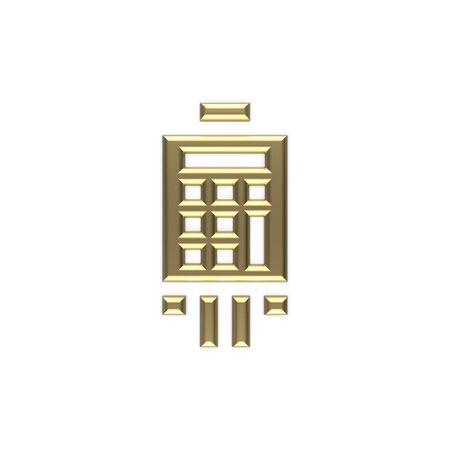 3d image of the money icon goldの写真素材