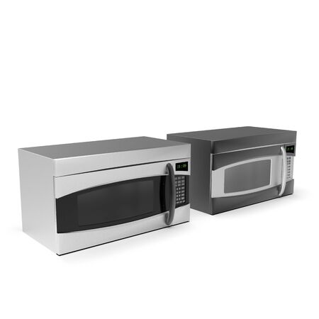 3D image of color microwave oven steel 03の写真素材