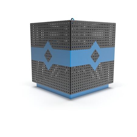 3d image of color Fence cube with an ornamentの写真素材