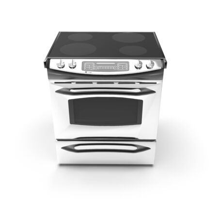 3d image of compact oven with induction cooktop 04の写真素材