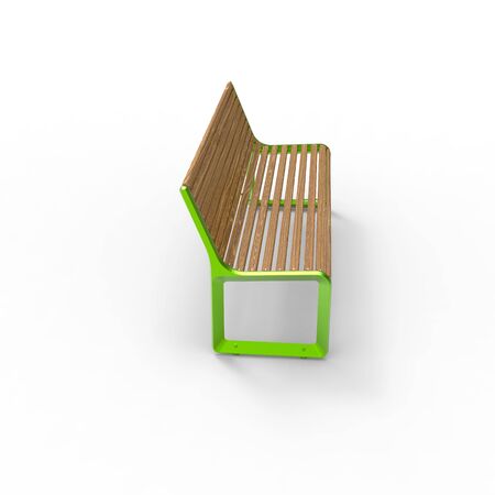 3d render image of aluminum bench Warsawの写真素材