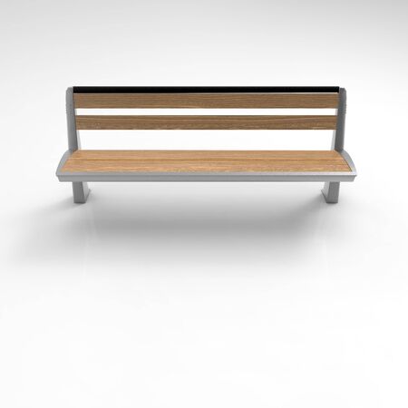 3d render image of a Lily bench aluminum 01の写真素材