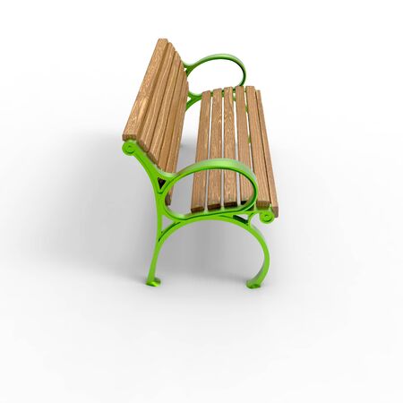 3d render image of aluminum bench Quarter 01の写真素材