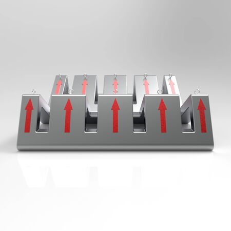 3D image of Bicycle Parking on a light backgroundの写真素材