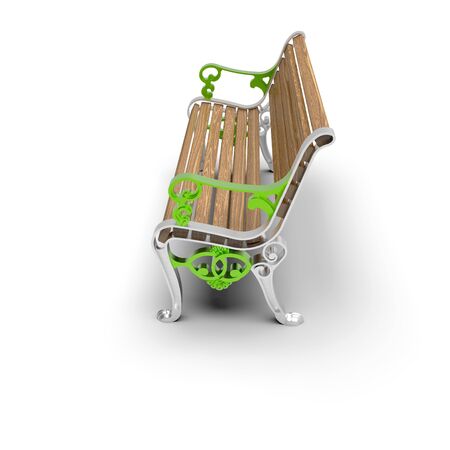 3d render image of aluminum bench Hephaestus 08の写真素材