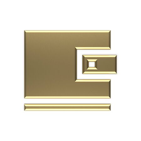3d image of the money icon gold 48の写真素材