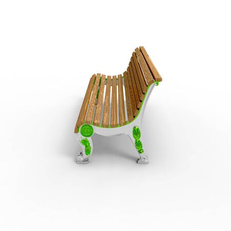 3d render image of aluminum bench Admiral 08の写真素材