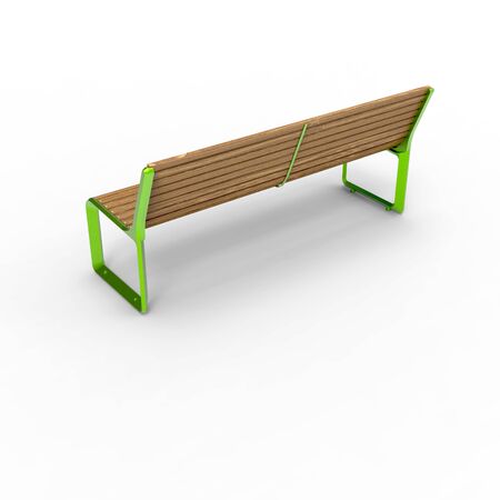 3d render image of aluminum bench Warsawの写真素材