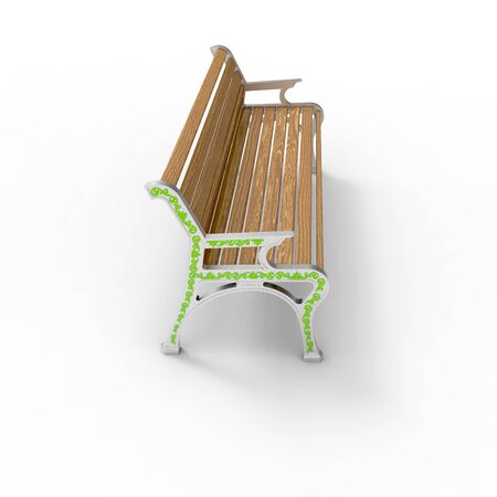 3d render image of aluminum bench Retro Stile 03の写真素材