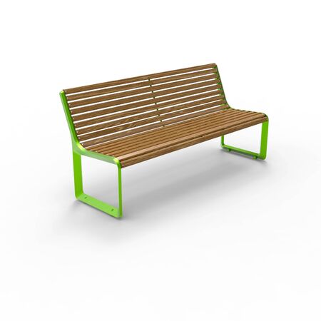 3d render image of aluminum bench Warsawの写真素材