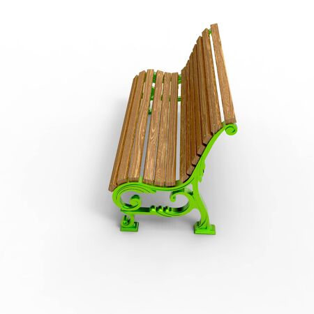 3d render image of aluminum bench Petersburg 06の写真素材