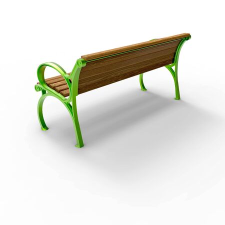 3d render image of aluminum bench Quarter 08の写真素材