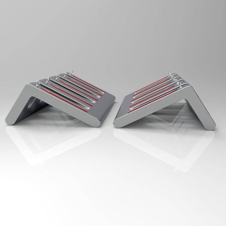 3D image of Bicycle Parking on a light backgroundの写真素材