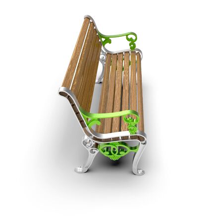 3d render image of aluminum bench Hephaestus 02の写真素材