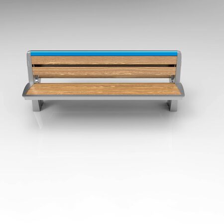 3d render image of Lily bench aluminum double 06の写真素材