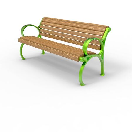 3d render image of aluminum bench Quarter 06の写真素材