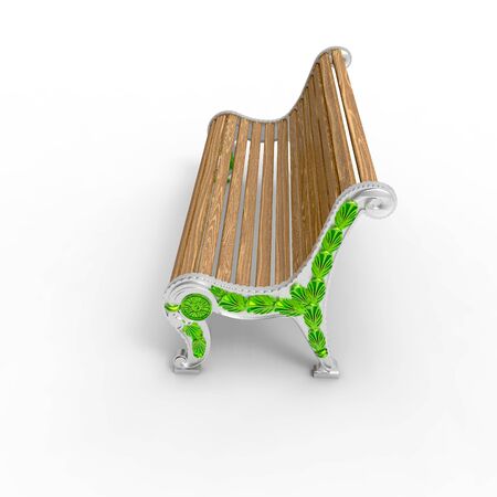 3d render image of aluminum bench Urban 01の写真素材