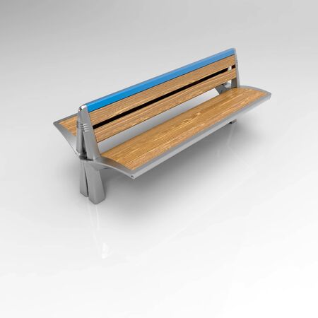 3d render image of Lily bench aluminum double 05の写真素材