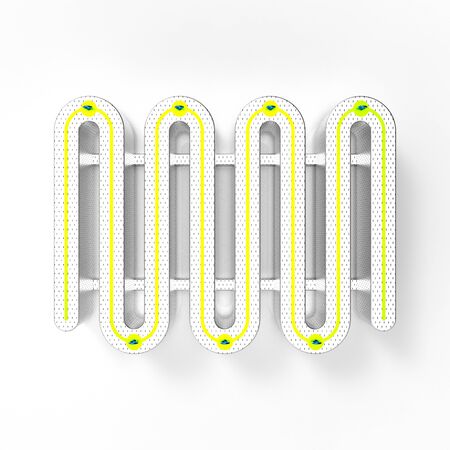 3d image of Bicycle Parking Coil on a light backgroundの写真素材