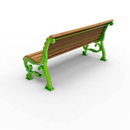 3d render image of aluminum bench Petersburg 07の写真素材