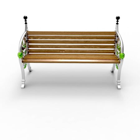 3d render image of aluminum bench Nightingale 10の写真素材