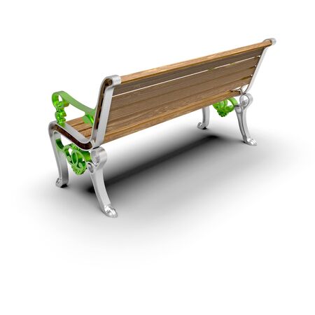 3d render image of aluminum bench Hephaestus 09の写真素材