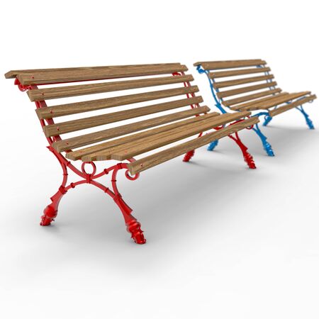 3d render image of aluminum bench new Europe 06の写真素材