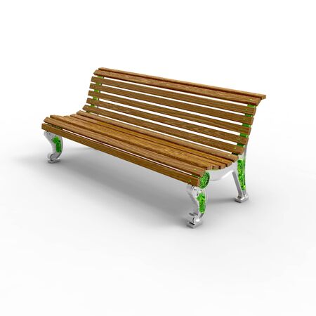 3d render image of aluminum bench Admiral 09の写真素材