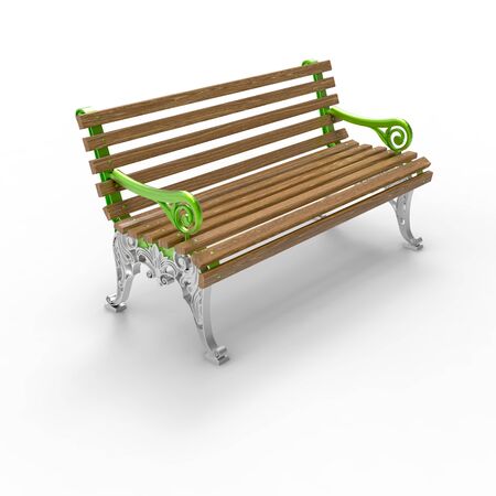 3d render image of aluminum bench White night 09の写真素材