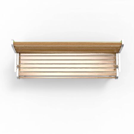 3d render image of aluminum bench Retro Stile 06の写真素材