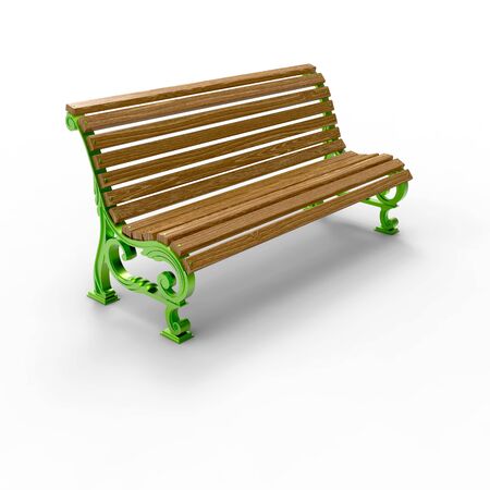 3d render image of aluminum bench Petersburg 01の写真素材