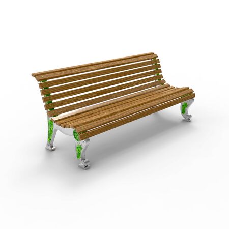 3d render image of aluminum bench Admiral 01の写真素材