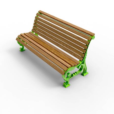 3d render image of aluminum bench Petersburg 05の写真素材