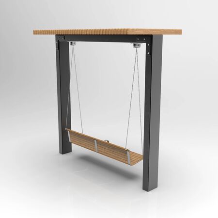 3d image of metal Park swings Top 01の写真素材