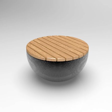 3d image of Bench in the form of a bowl 03の写真素材