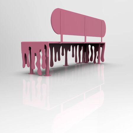 3d image of Bench with paint drops 04の写真素材