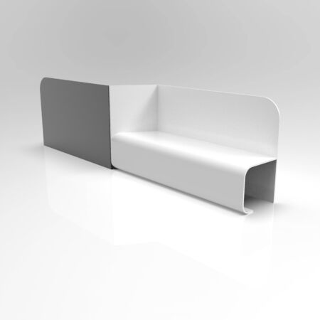 3d image of Double Benchの写真素材
