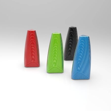 3d image of parking polesの写真素材