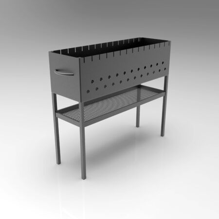 3d image of Large street metal mangal 01の写真素材