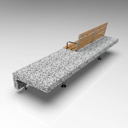 3d image of park and urban bench Ela 03の写真素材