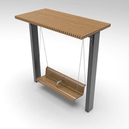 3d image of metal Park swings Top 05の写真素材
