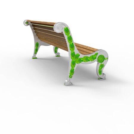 3d render image of aluminum bench Urban 04の写真素材